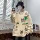 パーカー・トレーナーストリート系韓国ファッション オシャレ 服長袖一般一般ラウンドネックプルオーバープリントプリント